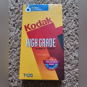Kodak High Grade 6 Hour T-120 Blank VHS Video Tape